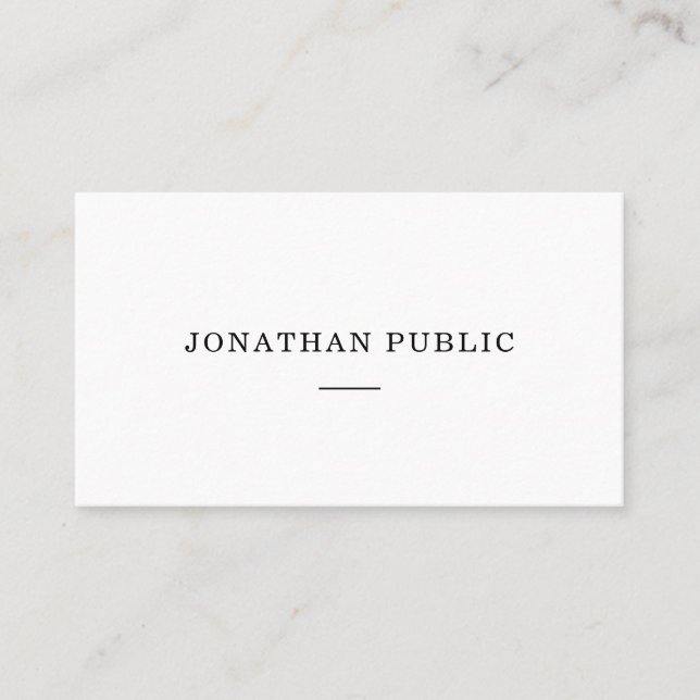 Professional Modern Elegant Simple Minimalist Business Card (Front)