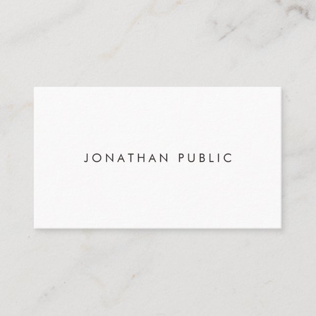 Professional Modern Elegant Simple Template Business Card (Front)