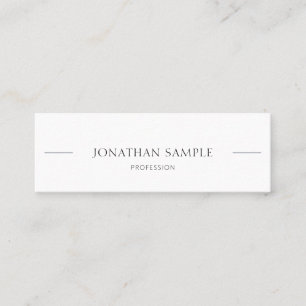 Professional Modern Elegant Simple Trendy Chic Top Mini Business Card