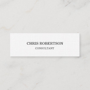 Professional Modern Elegant Simple White Mini Business Card