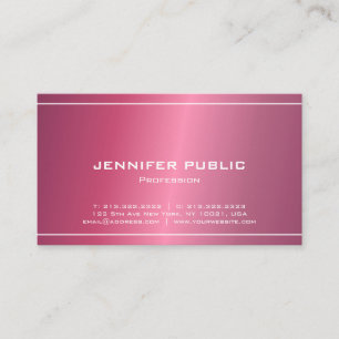 Professional Modern Elegant Sleek Plain Chic Business Card