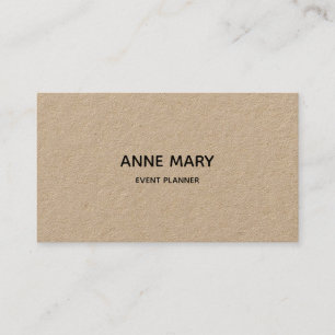 Professional Modern Event Planner Beige 2024 Kraft Business Card