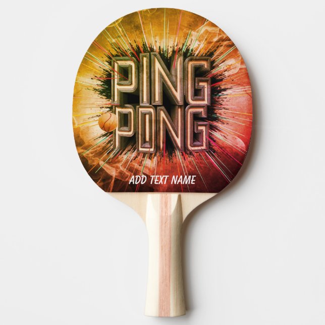 professional modern fulcolor cool elegant ping pong paddle (Front)