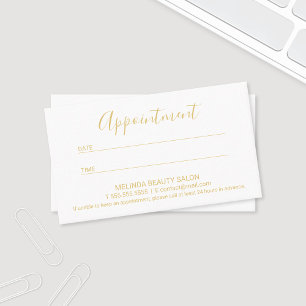 Professional Modern Gold and White Appointment
