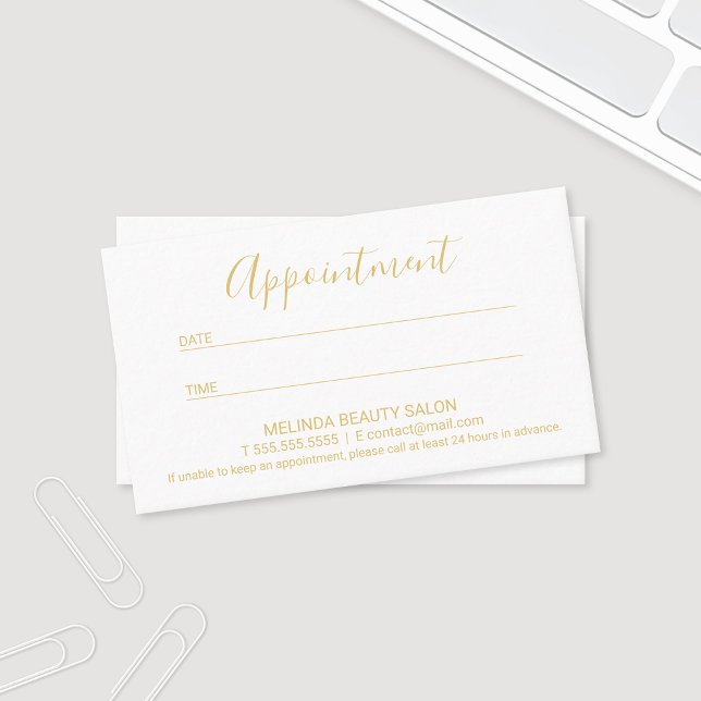 Professional Modern Gold and White Appointment (Creator Uploaded)