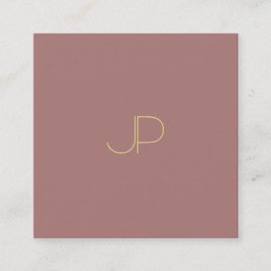 Professional Modern Gold Monogram Template Elegant Square Business Card