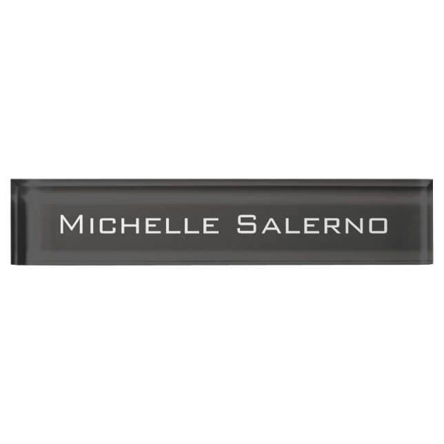 Professional Modern Grey Creative Plain Nameplate (Front)