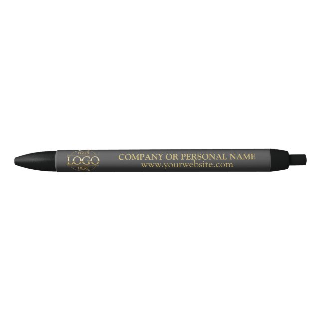 Professional Modern Grey Custom Business Logo Pen (Front)