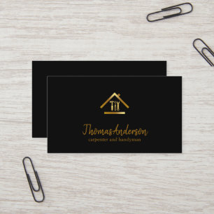 Professional Modern Home Repair Handyman Business Card