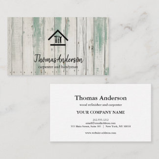 Professional Modern Home Repair Handyman Business Card