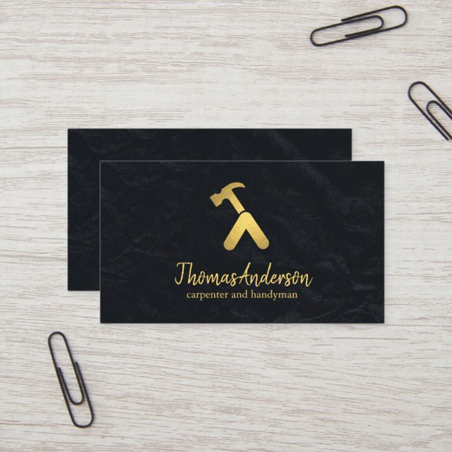 Professional Modern Home Repair Handyman Business Card (Front/Back In Situ)
