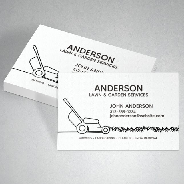 Professional Modern Landscaping & Lawn Care Business Card (Creator Uploaded)