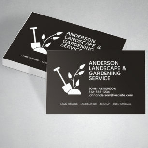 Professional Modern Landscaping & Lawn Care Business Card