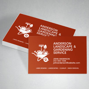 Professional Modern Landscaping & Lawn Care Business Card