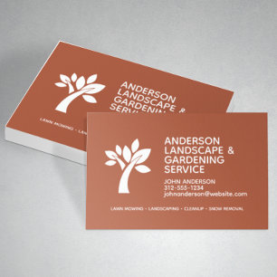 Professional Modern Landscaping & Lawn Care Business Card