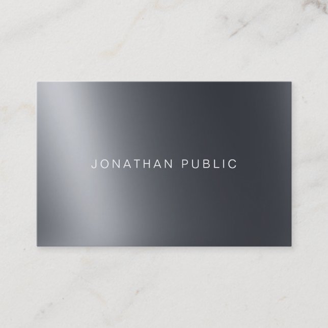 Professional Modern Light And Shadow Elegant Plain Business Card (Front)
