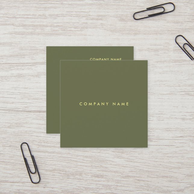 Professional Modern Luxury Premium Silk Trendy Square Business Card (Front/Back In Situ)