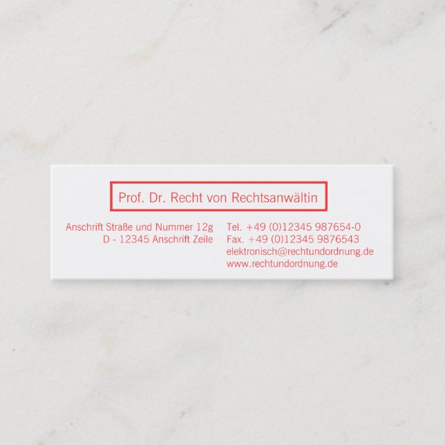 professional modern mini business card (Front)