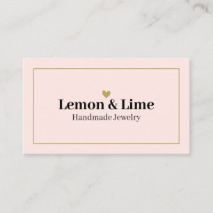 Professional Modern Minimal Feminine Blush Pink Business Card