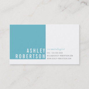 PROFESSIONAL MODERN minimal stylish turquoise blue Business Card