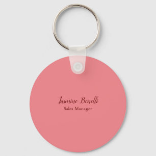 Professional Modern Minimalist Add Name Personal Key Ring