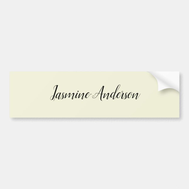 Professional Modern Minimalist Beige Colour Bumper Sticker (Front)