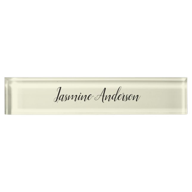 Professional Modern Minimalist Beige Colour Nameplate (Front)