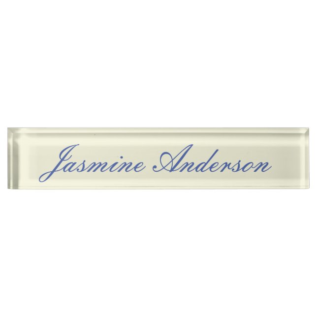 Professional Modern Minimalist Beige Colour Nameplate (Front)