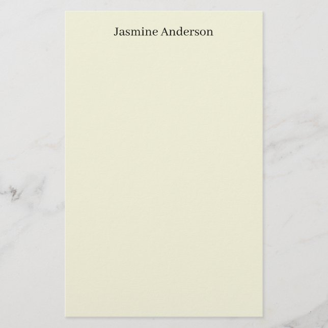 Professional Modern Minimalist Beige Colour Stationery (Front)