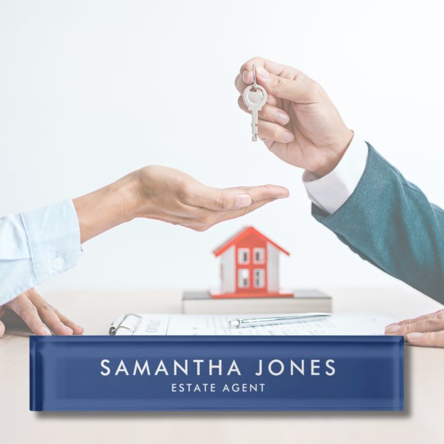Professional Modern Minimalist Classic Nameplate (Professional Modern Minimalist Classic Nameplate for estate agent or realtor business)