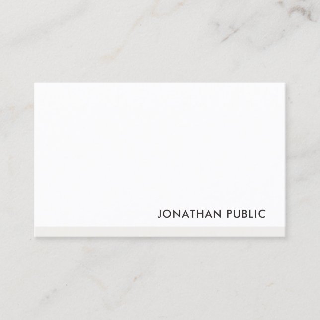 Professional Modern Minimalist Classy Template Business Card (Front)