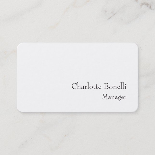 Professional Modern Minimalist Creation Business Card (Front)