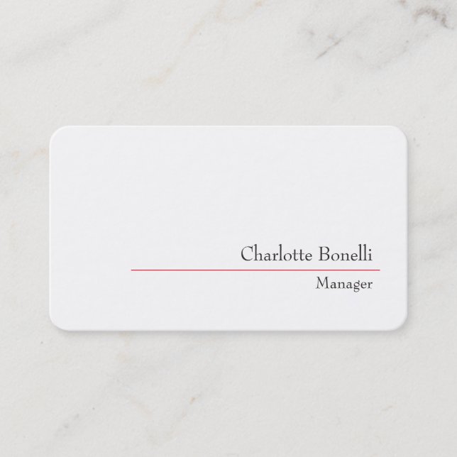 Professional Modern Minimalist Creative Business Card (Front)