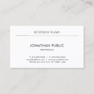 Professional Modern Minimalist Elegant Simple Business Card
