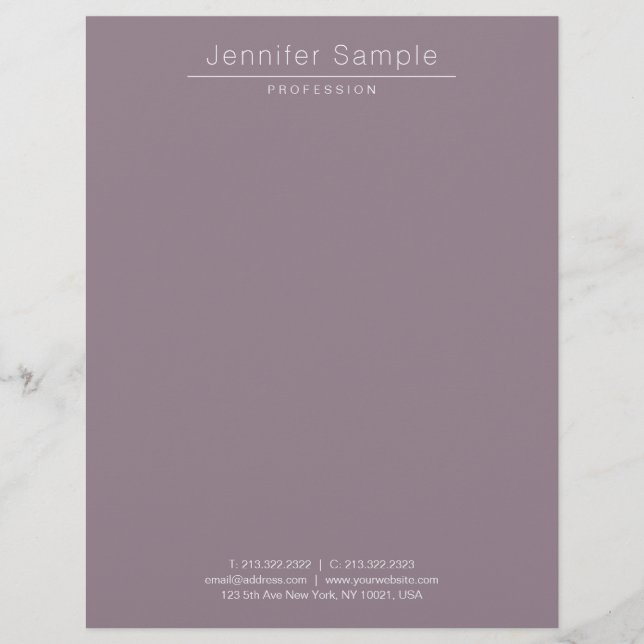 Professional Modern Minimalist Elegant Template Custom Letterhead (Front)