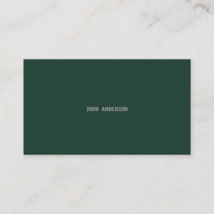 Professional Modern Minimalist Emerald Green Business Card
