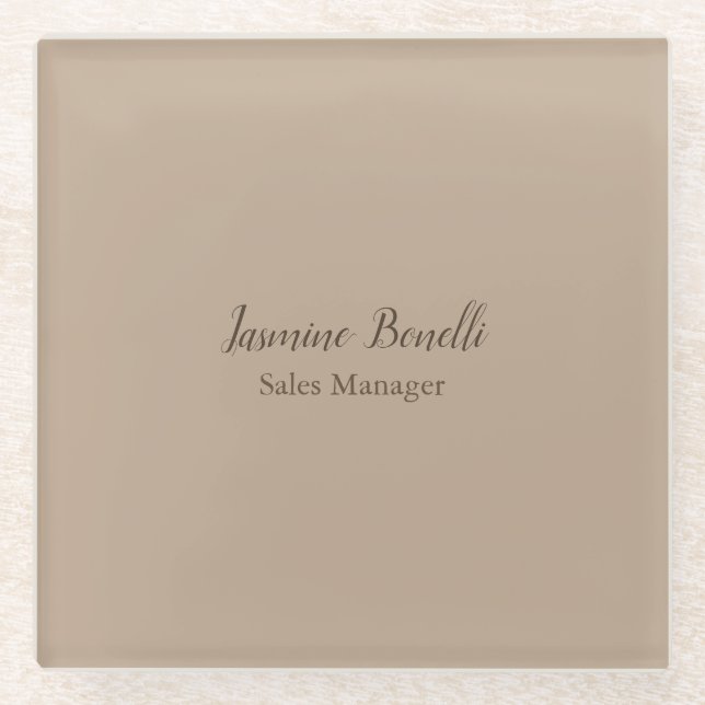 Professional Modern Minimalist Glass Coaster (Front)