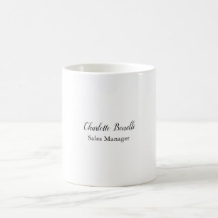 Professional Modern Minimalist Handwriting Name Coffee Mug