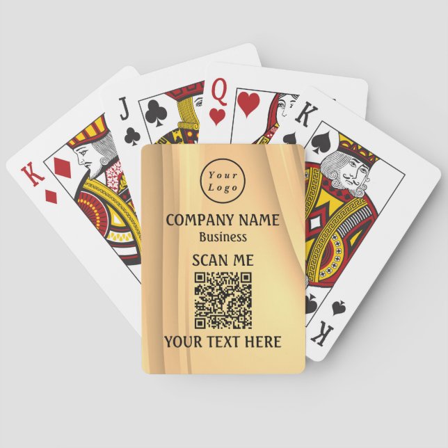 Professional Modern Minimalist Logo Qr Code Playing Cards (Back)