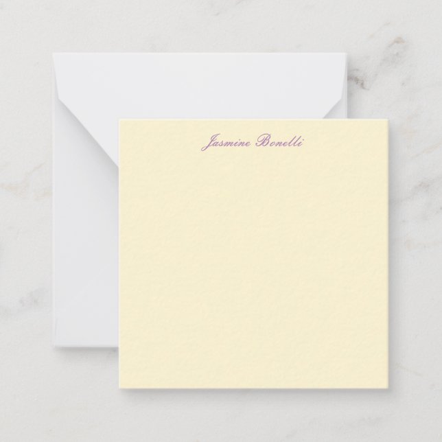 Professional Modern Minimalist Pastel Beige Colour Card (Front)