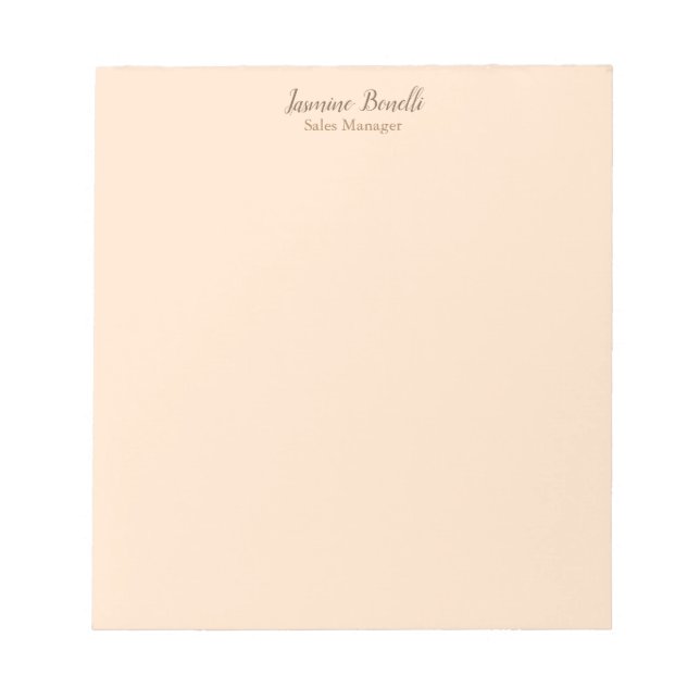 Professional Modern Minimalist Pastel Colour Notepad (Front)