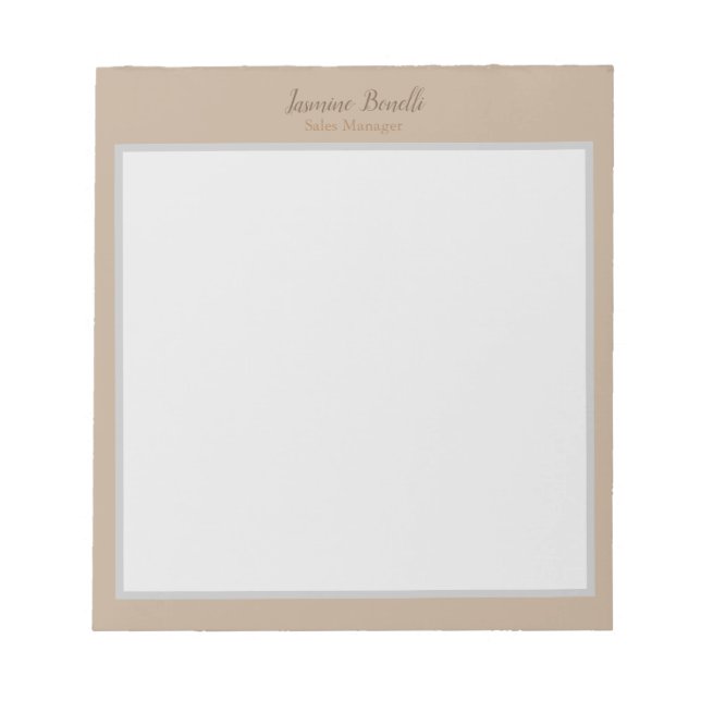 Professional Modern Minimalist Pastel Colours Notepad (Front)