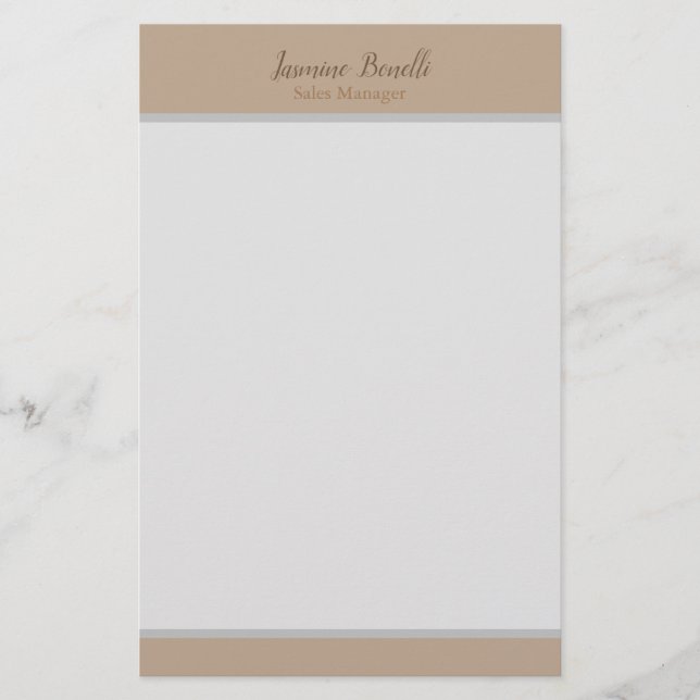 Professional Modern Minimalist Pastel Colours Stationery (Front)