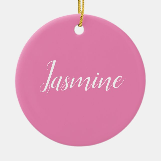 Professional Modern Minimalist Pink Ceramic Ornament (Front)