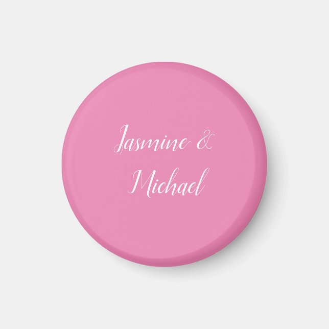 Professional Modern Minimalist Pink Colour Magnet (Front)