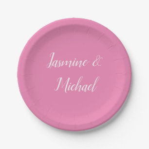 Professional Modern Minimalist Pink Colour Paper Plate