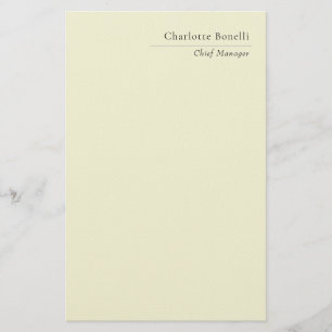Professional Modern Minimalist Plain Beige Colour Stationery