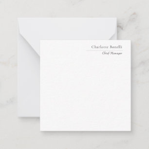 Professional Modern Minimalist Plain Black & White Card