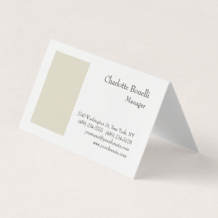 Professional Modern Minimalist Plain Business Card