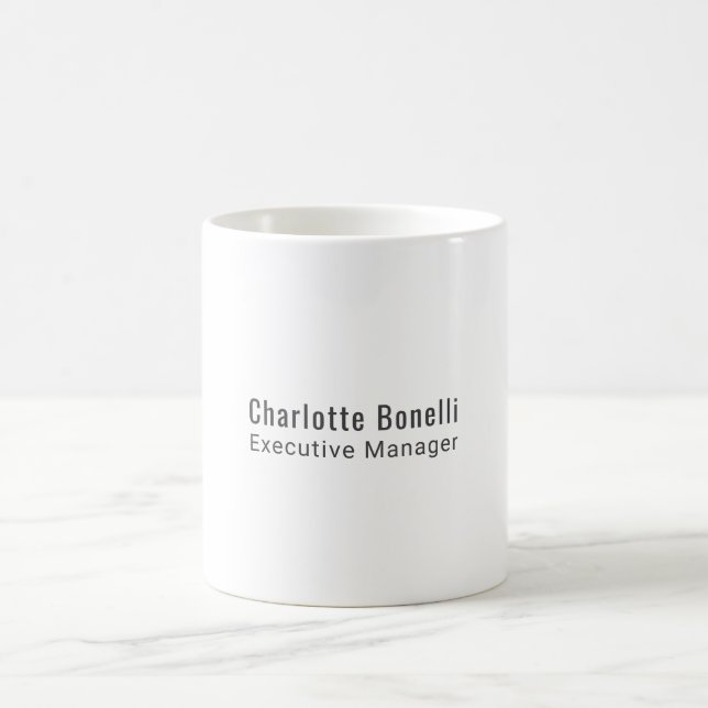 Professional Modern Minimalist Plain  Coffee Mug (Center)